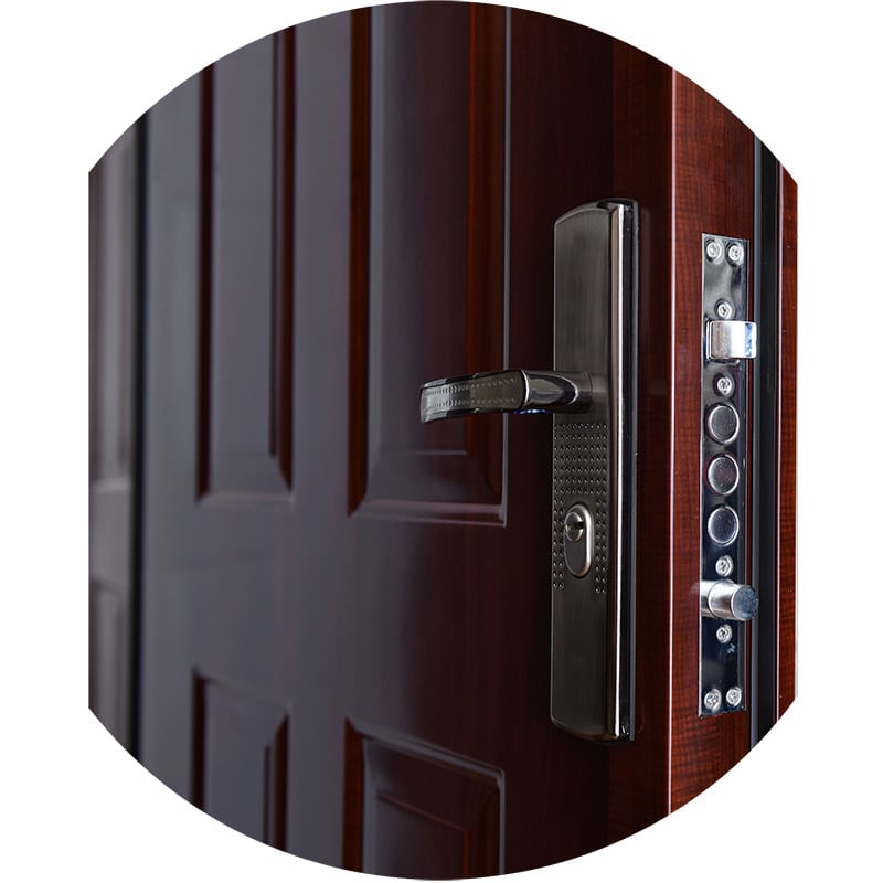 Aranytölgy színű HiSec acél biztonsági bejárati ajtó » HiSec Biztonsági