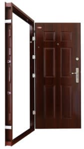 Hisec sötétbarna nyitott biztonsági ajtó