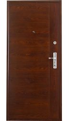 Mogyoró-barna matt, modern megjelenésű HiSec acél biztonsági ajtó