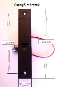 Hisec Csengő és elemtartó ajtóba épített