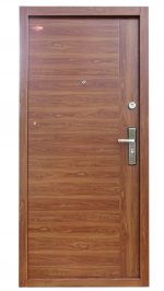 Aranytölgy Modern selyemfényű acél HiSec biztonsági bejárati ajtó