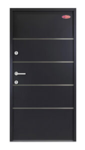 HiSec Prémium beltéri acél bejárati ajtó Fehér színű egyedi dekorcsíkos