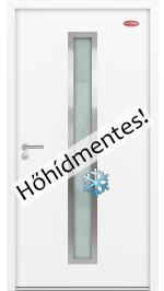 Prémium-68 Fehér Üvegbetétes - Kültéri acél HiSec bejárati ajtó - Image 2